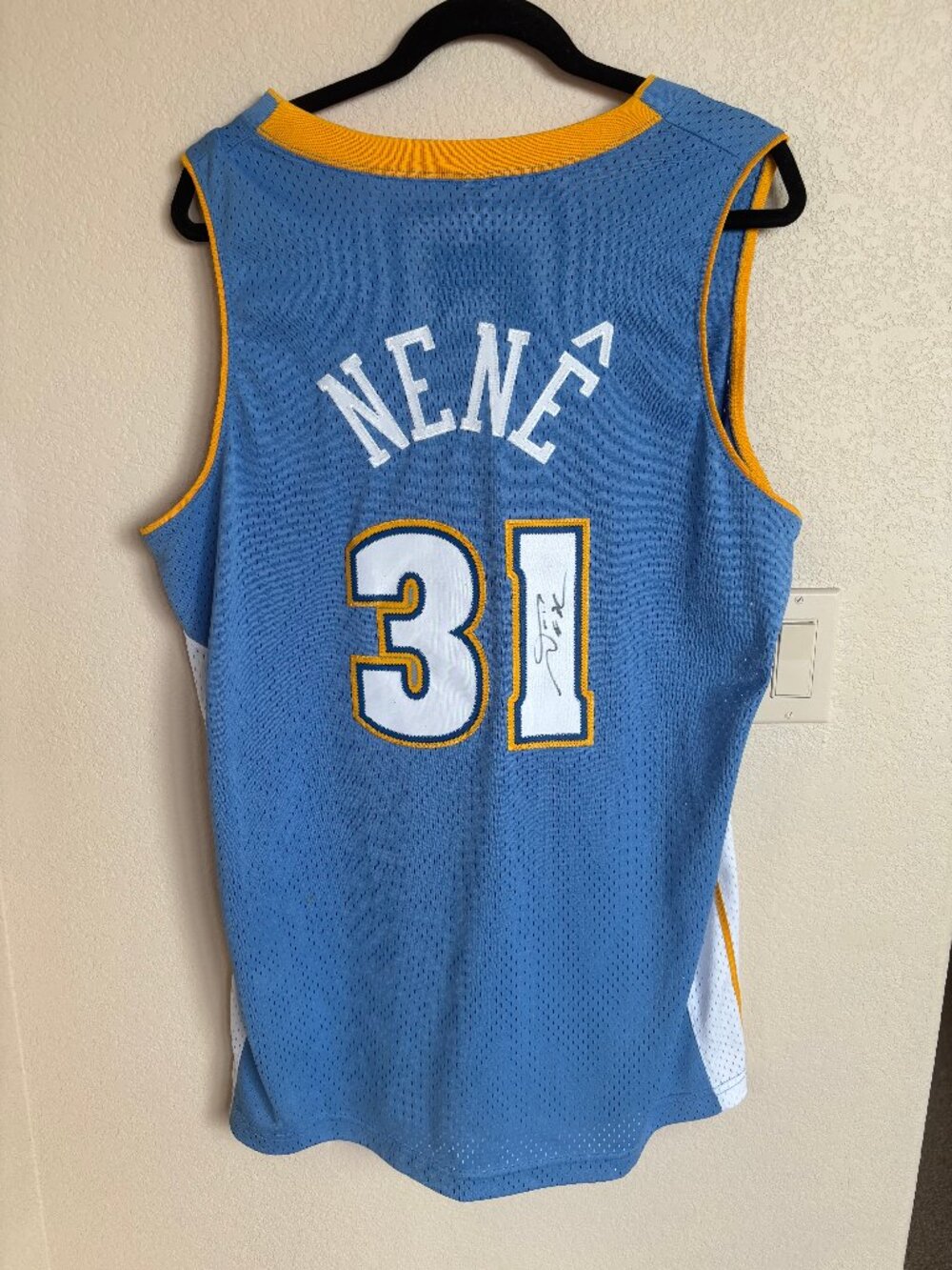 Denver Nuggets Nene Hilario autographed jersey